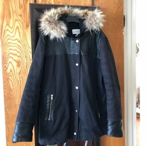 COPY - Sandro Paris Raccoon Fur Cotton Coat